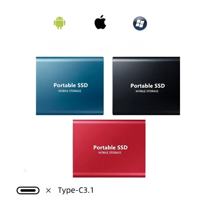 Portable External Solid-State Drive 2TB USB C