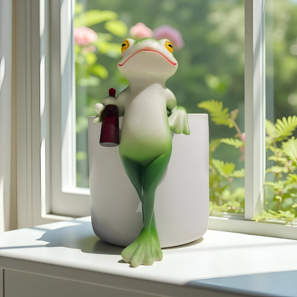 Decorative Garden Figurine Pot Frog