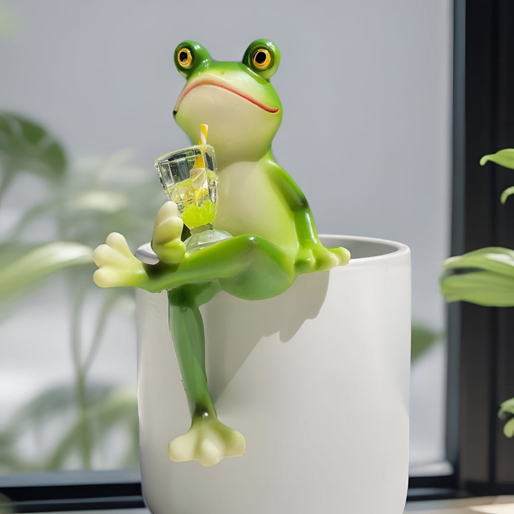 Decorative Garden Figurine Pot Frog