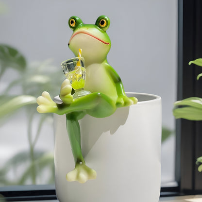 Decorative Garden Figurine Pot Frog