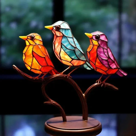 Decorative Figurines Glass Birds Artistic Style Interiors