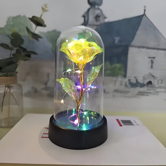 Table Lamp Rose Glass Decorative Lighting