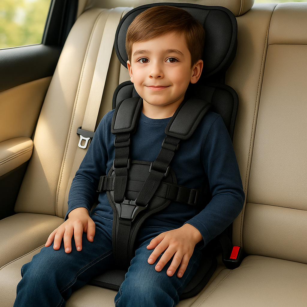 Portable Child Car Seat with Five-Point Harness