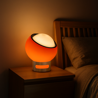 Francuska Lampa Stołowa Z Opalu | Styl Bauhaus