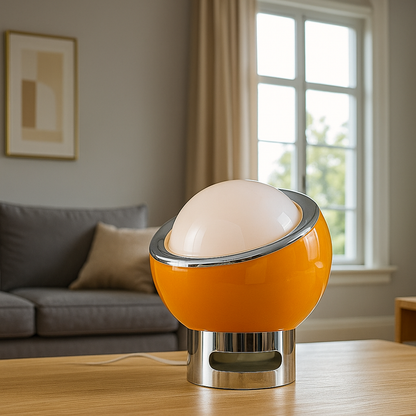 Francuska Lampa Stołowa Z Opalu | Styl Bauhaus