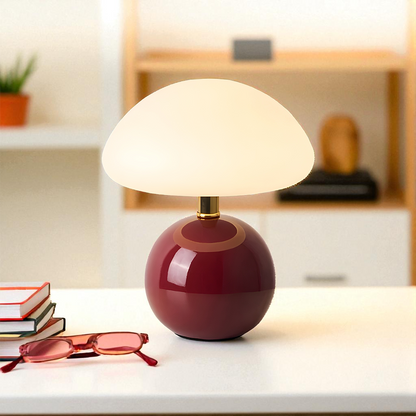 Domowa Kremowa Lampa Grzybowa | Retro