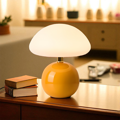 Domowa Kremowa Lampa Grzybowa | Retro