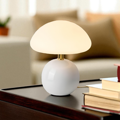 Domowa Kremowa Lampa Grzybowa | Retro