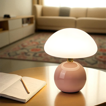Domowa Kremowa Lampa Grzybowa | Retro