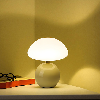 Domowa Kremowa Lampa Grzybowa | Retro