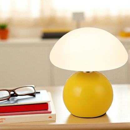 Domowa Kremowa Lampa Grzybowa | Retro
