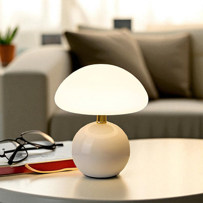 Domowa Kremowa Lampa Grzybowa | Retro