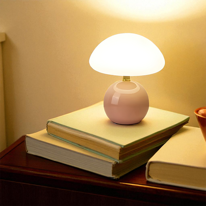 Domowa Kremowa Lampa Grzybowa | Retro