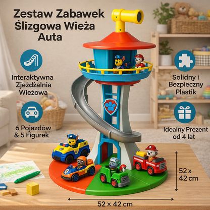 Toy Garage Slide Tower Cars Children