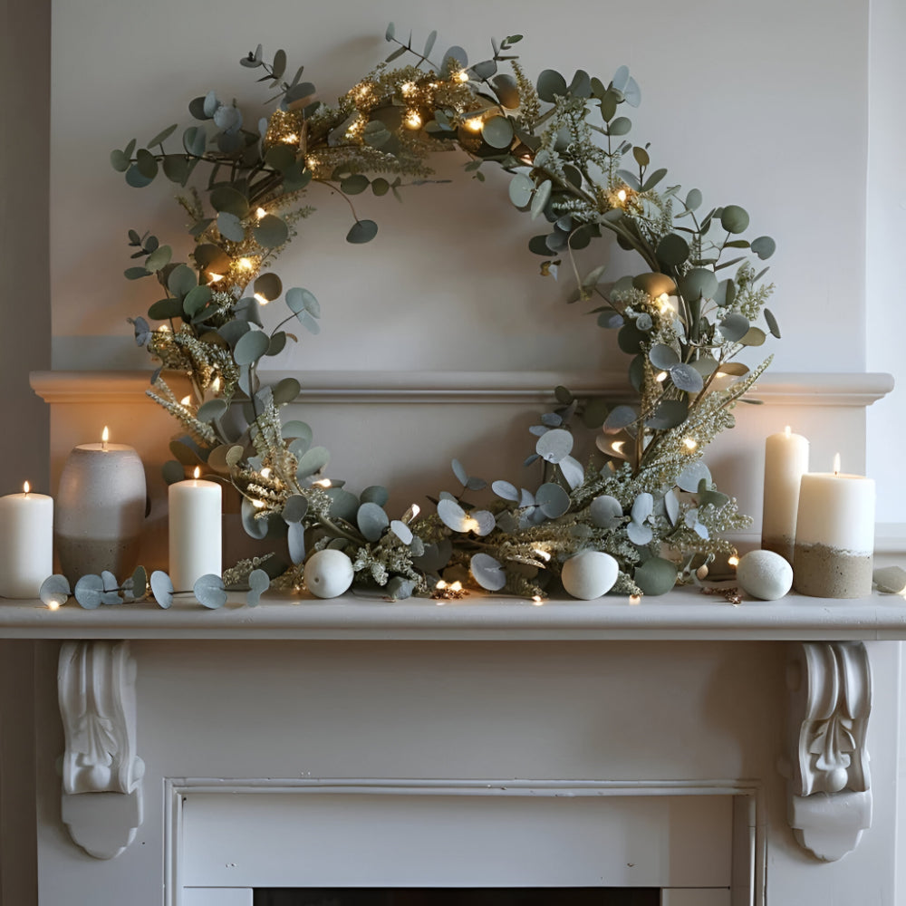 LED Garland Olive Branches Interior Decoration