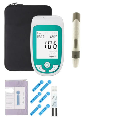 Home Blood Sugar Meter Cholesterol Glucose Uric Acid LCD