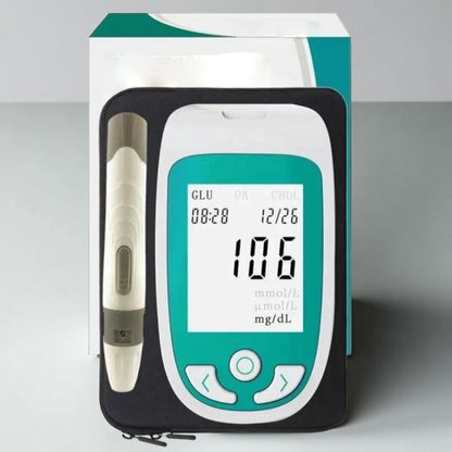 Home Blood Sugar Meter Cholesterol Glucose Uric Acid LCD