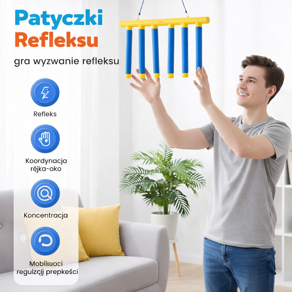 Children's Reflective Game Interactive Falling Sticks