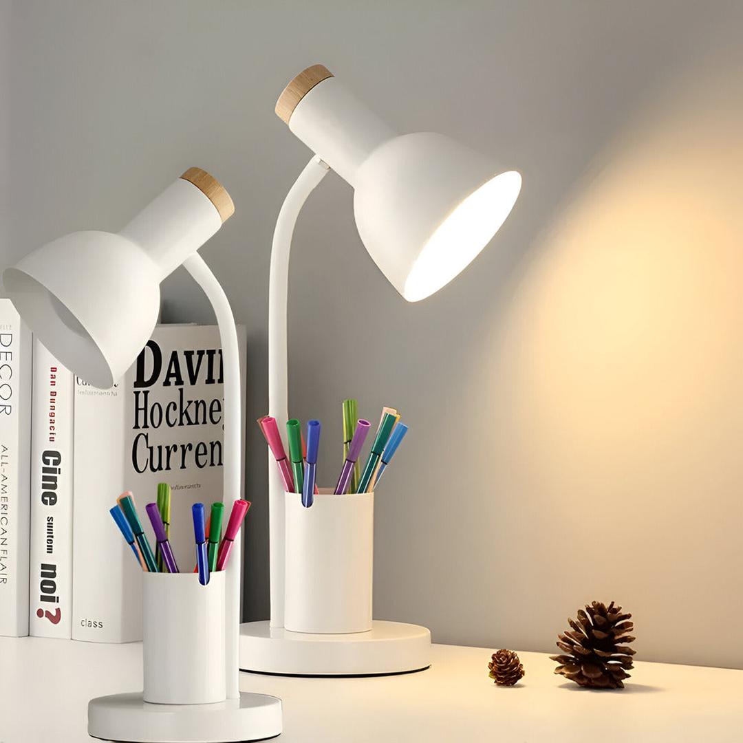 Nordic LED Table Lamp | With a Stylish Pen Holder