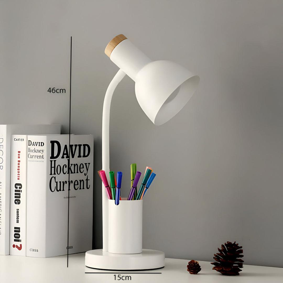 Nordic LED Table Lamp | With a Stylish Pen Holder