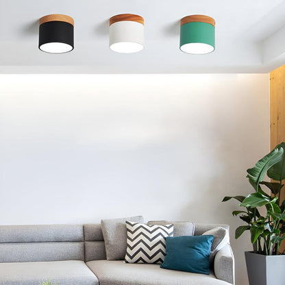 Surface-Mounted Cylindrical Ceiling Lamp | Vintage Style