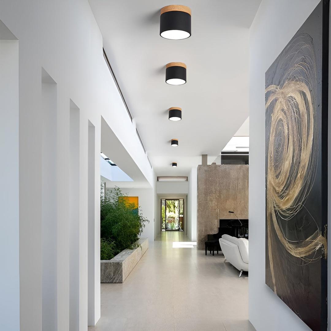 Surface-Mounted Cylindrical Ceiling Lamp | Vintage Style