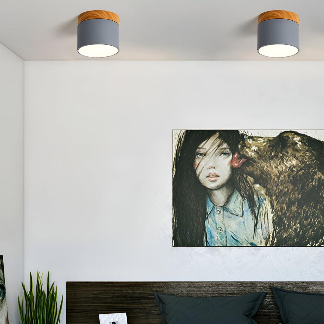 Surface-Mounted Cylindrical Ceiling Lamp | Vintage Style