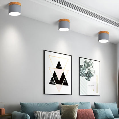 Surface-Mounted Cylindrical Ceiling Lamp | Vintage Style