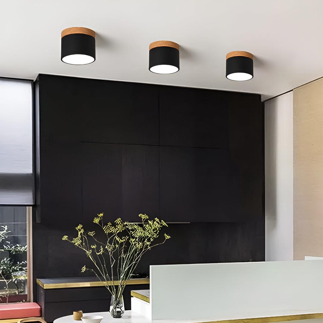 Surface-Mounted Cylindrical Ceiling Lamp | Vintage Style