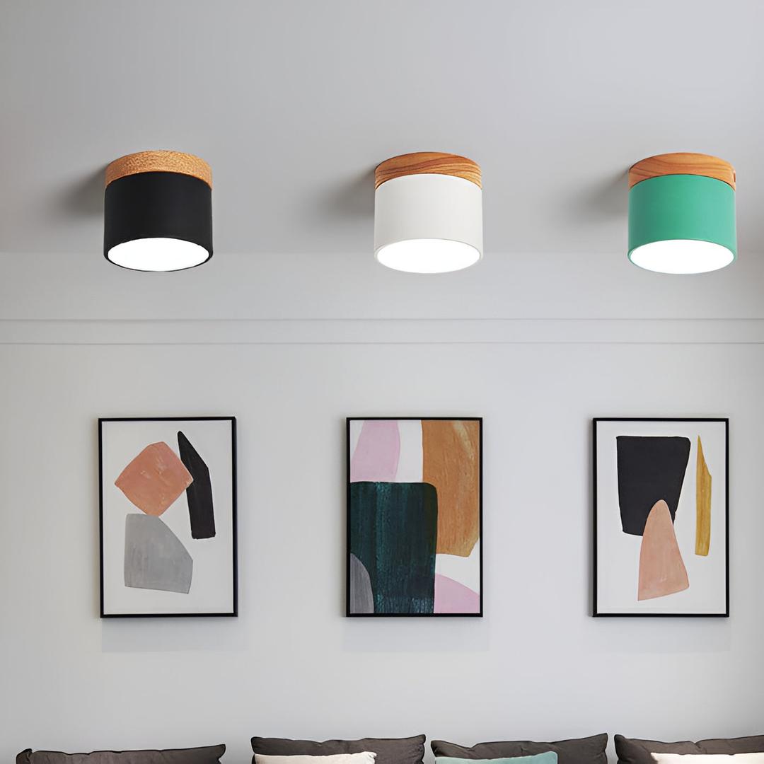 Surface-Mounted Cylindrical Ceiling Lamp | Vintage Style