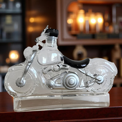 Karafka Whisky Motocykl Szklana Dekoracja Barowa