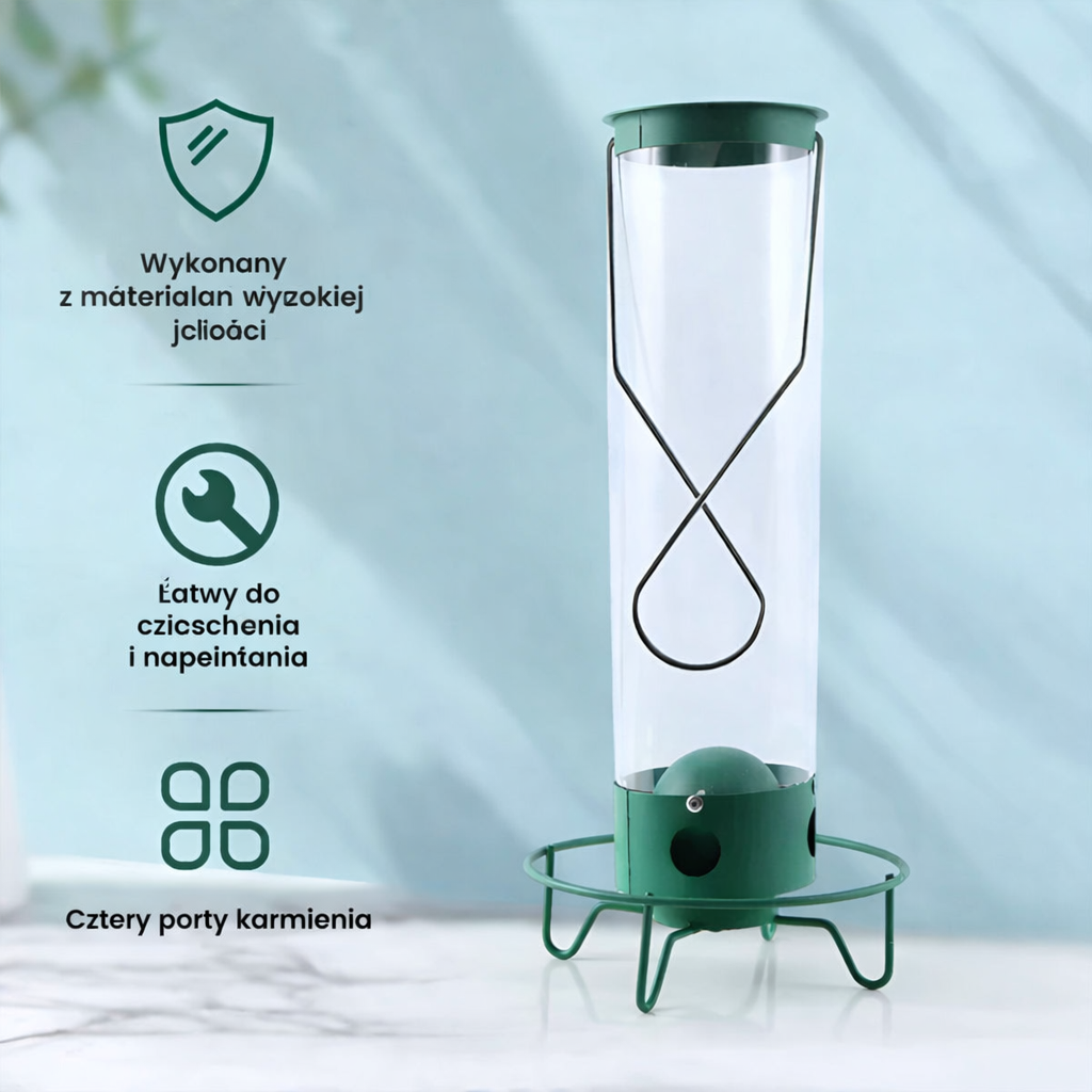 Karmnik Ptaków Wiszący Antywiewiórkowy Metalowy Ogrodowy