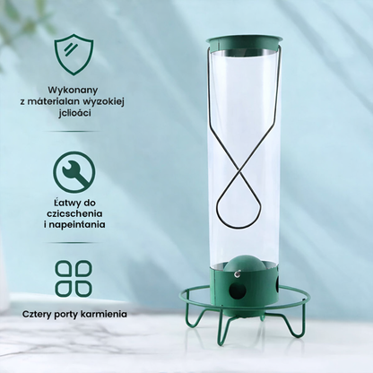 Karmnik Ptaków Wiszący Antywiewiórkowy Metalowy Ogrodowy