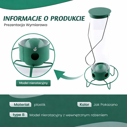 Karmnik Ptaków Wiszący Antywiewiórkowy Metalowy Ogrodowy
