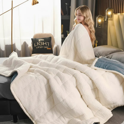 Koc Pikowany Dwustronny Relaks Dom Sypialnia