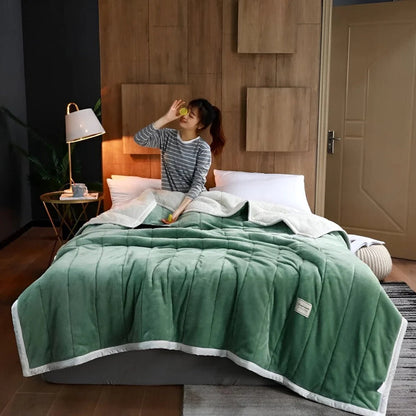 Koc Pikowany Dwustronny Relaks Dom Sypialnia