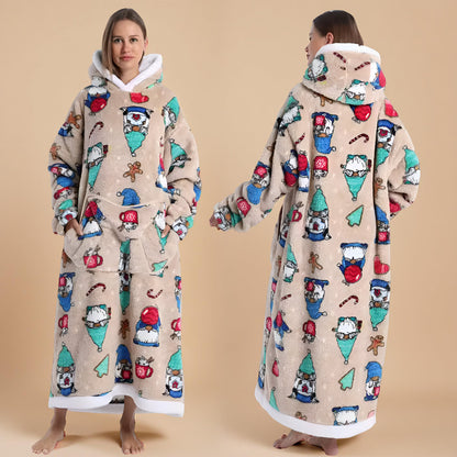 Koc Rękawami Koc Telewizyjny Zima Kaptur