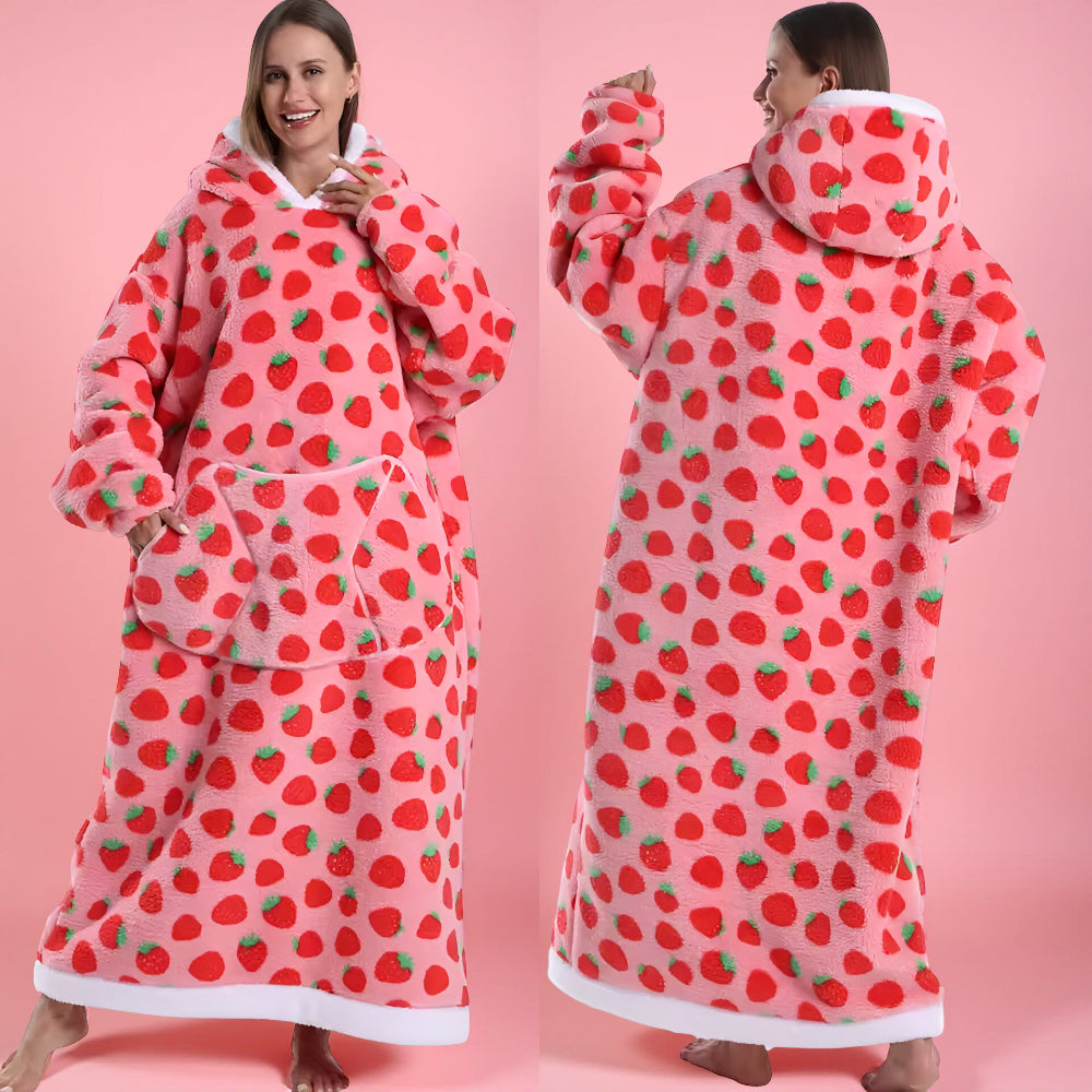 Koc Rękawami Koc Telewizyjny Zima Kaptur