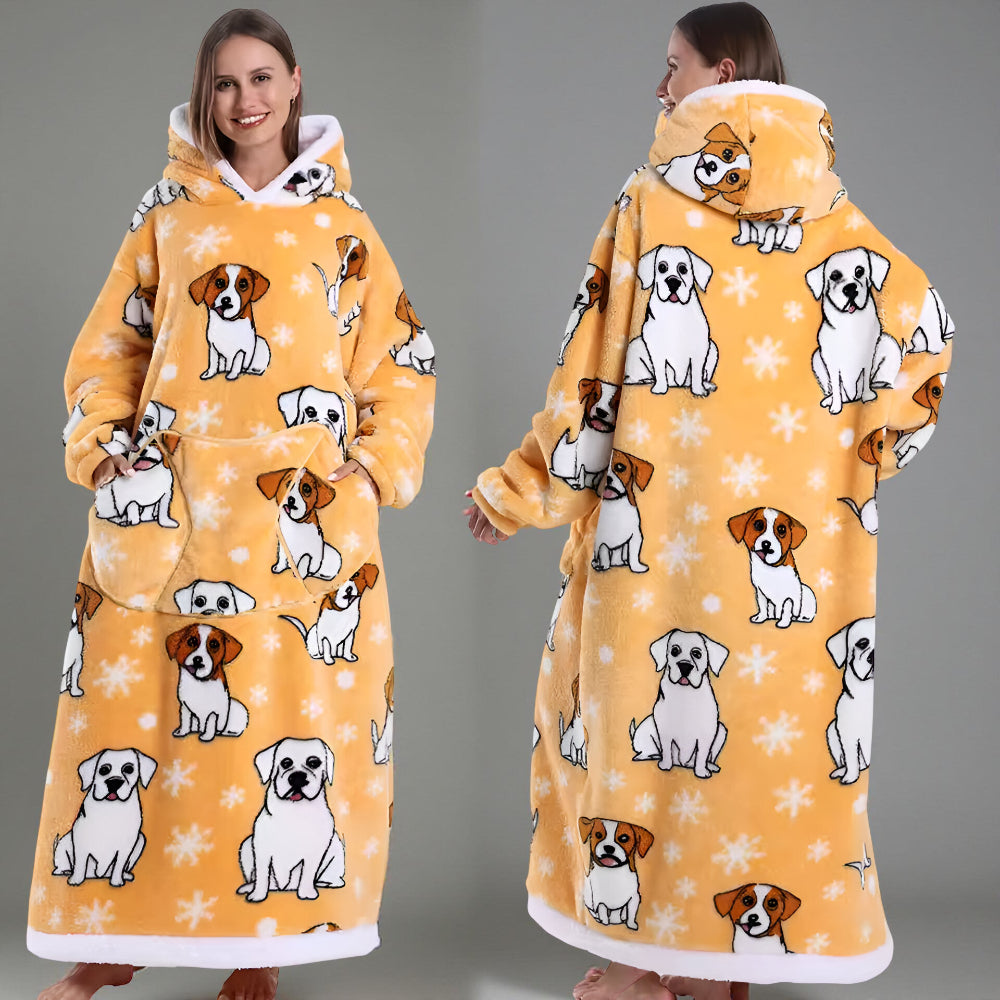 Koc Rękawami Koc Telewizyjny Zima Kaptur