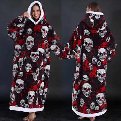 Koc Rękawami Koc Telewizyjny Zima Kaptur