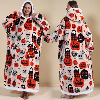 Koc Rękawami Koc Telewizyjny Zima Kaptur