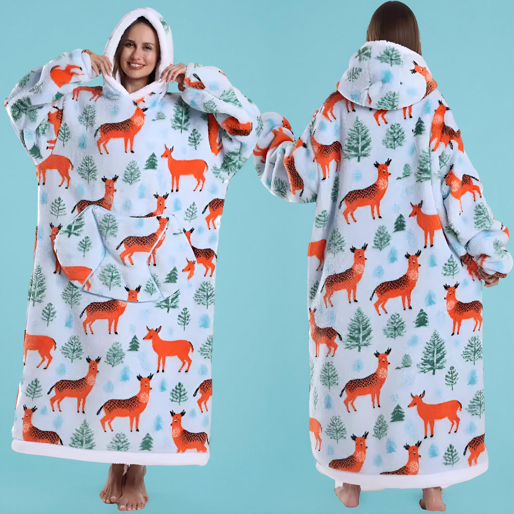 Koc Rękawami Koc Telewizyjny Zima Kaptur