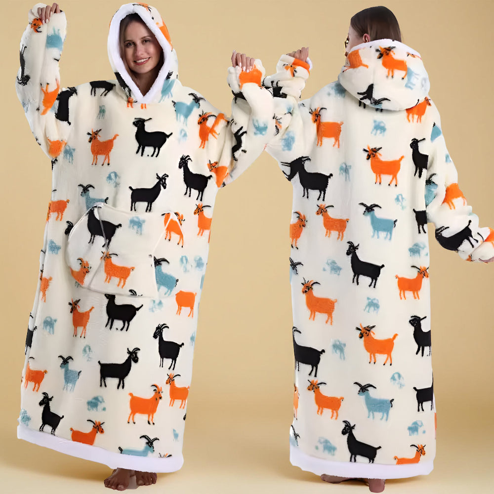 Koc Rękawami Koc Telewizyjny Zima Kaptur