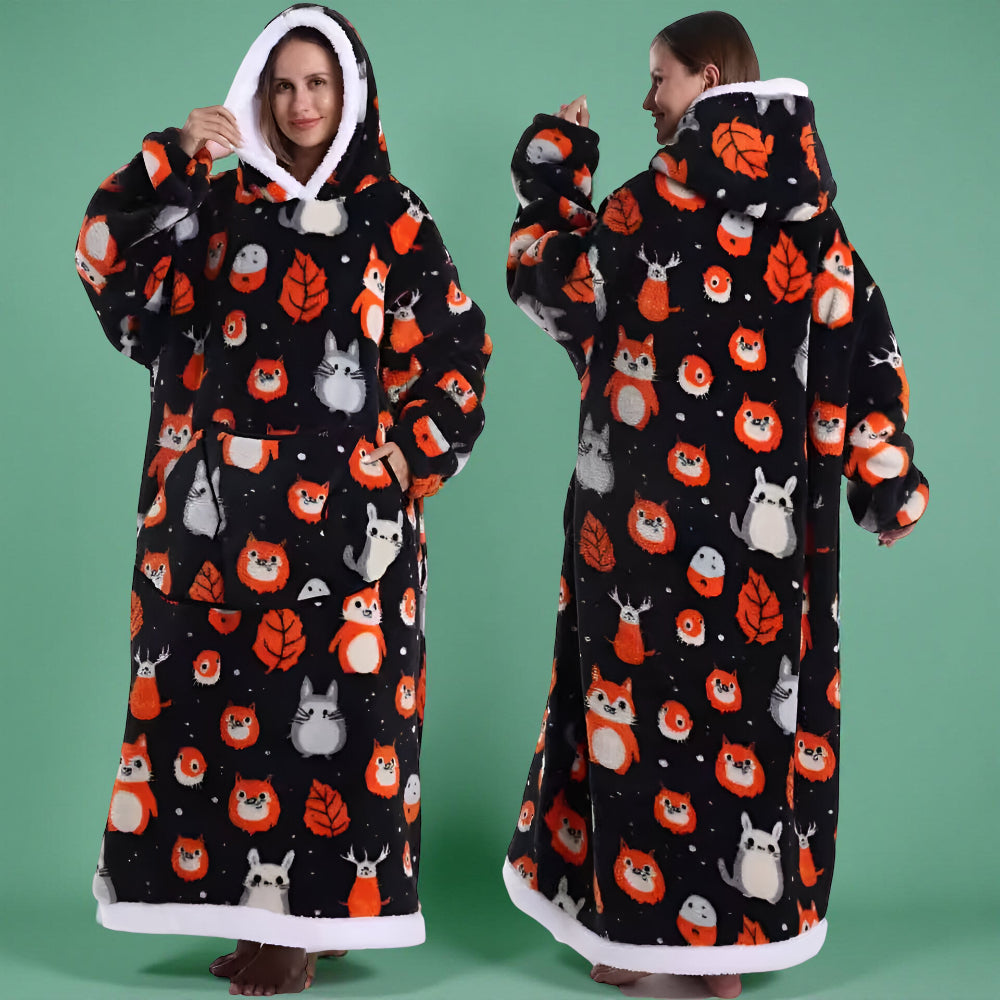 Koc Rękawami Koc Telewizyjny Zima Kaptur