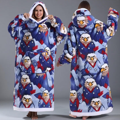 Koc Rękawami Koc Telewizyjny Zima Kaptur