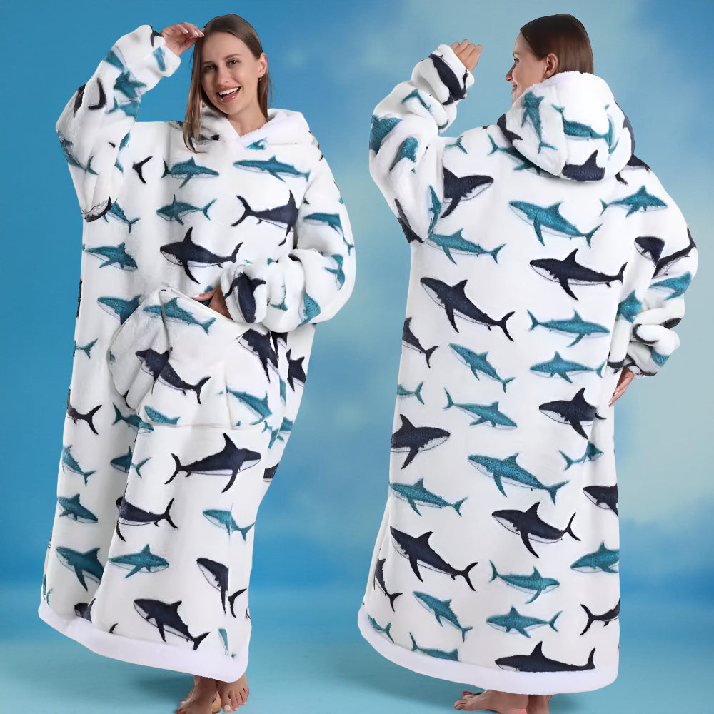 Koc Rękawami Koc Telewizyjny Zima Kaptur