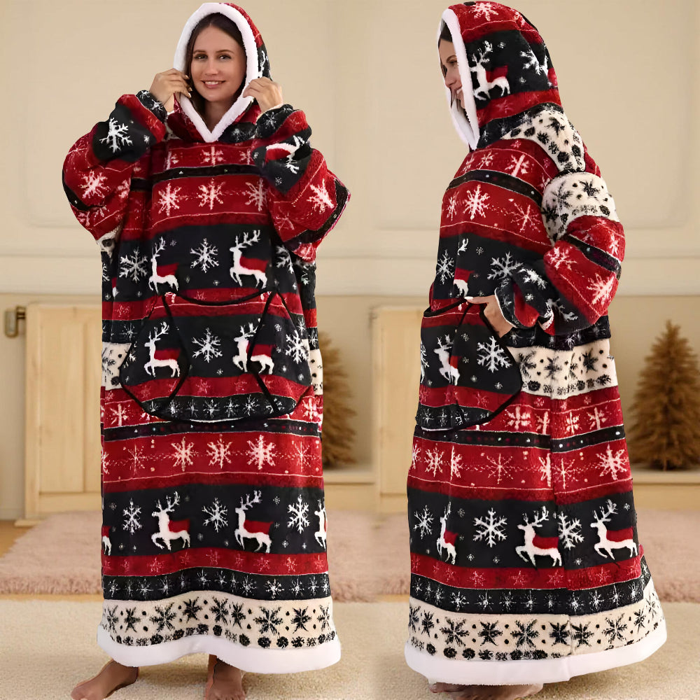 Koc Rękawami Koc Telewizyjny Zima Kaptur