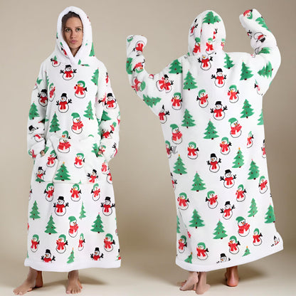 Koc Rękawami Koc Telewizyjny Zima Kaptur