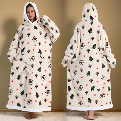 Koc Rękawami Koc Telewizyjny Zima Kaptur