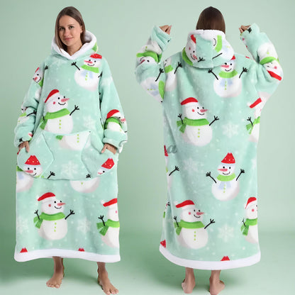 Koc Rękawami Koc Telewizyjny Zima Kaptur